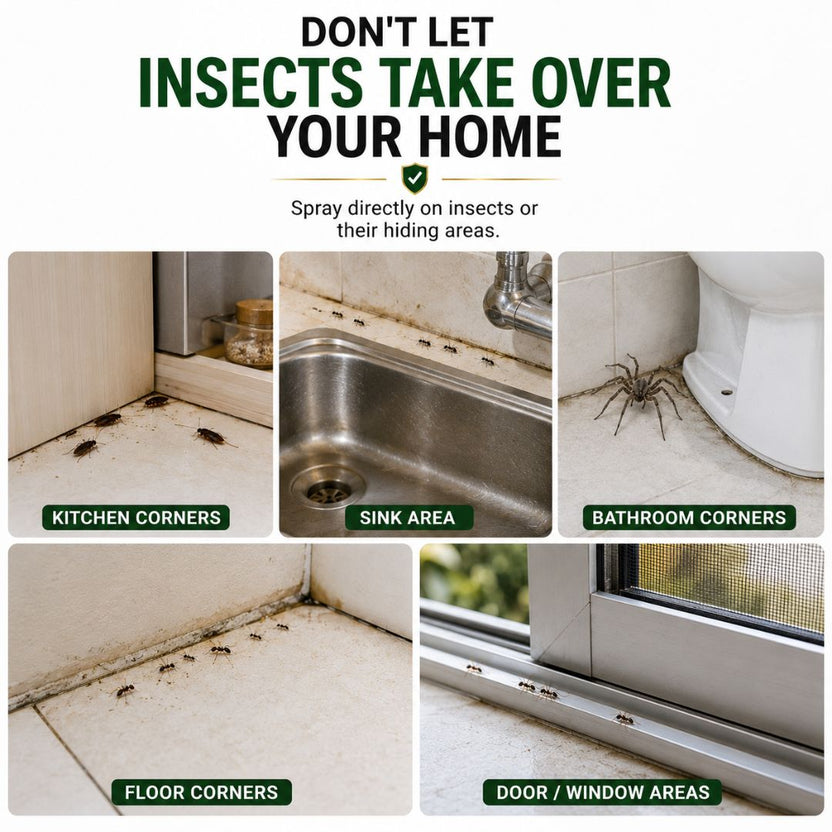 KILLX Multi Insect Spray — Targets Roaches & Mosquitoes | For Household Use